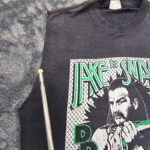 Vintage Jake the Snake DDT Mens Medium sleeveless T-Shirt WWF Wrestling - Picture 4 of 16